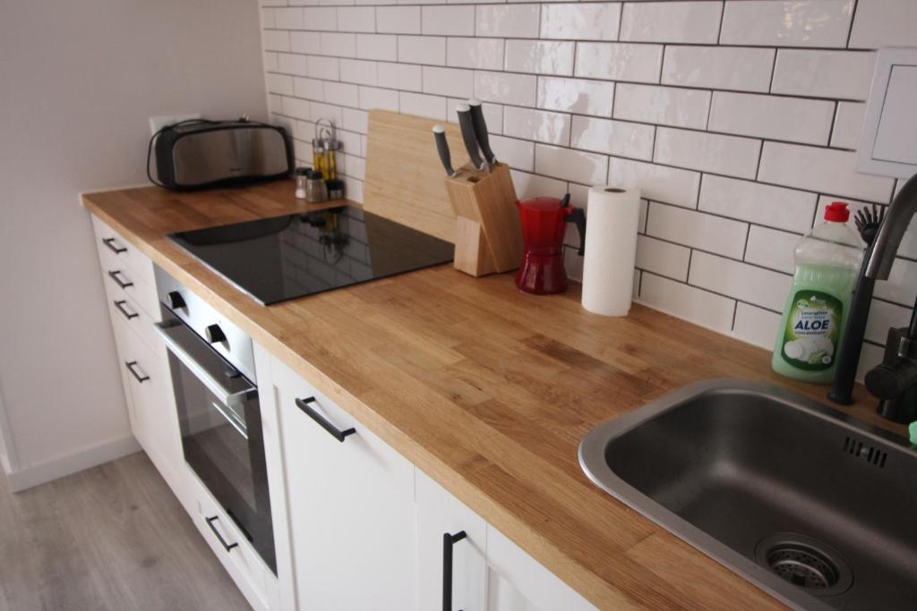 A kitchen or kitchenette at Cómodo piso en el Pirineo Aragonés