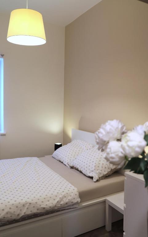 Postel nebo postele na pokoji v ubytování Apartmán U Parku