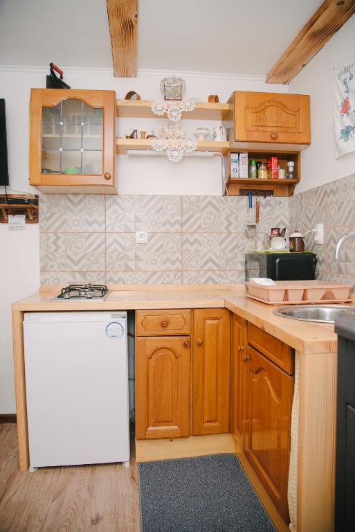 Kuchyň nebo kuchyňský kout v ubytování Kuća za odmor Ana