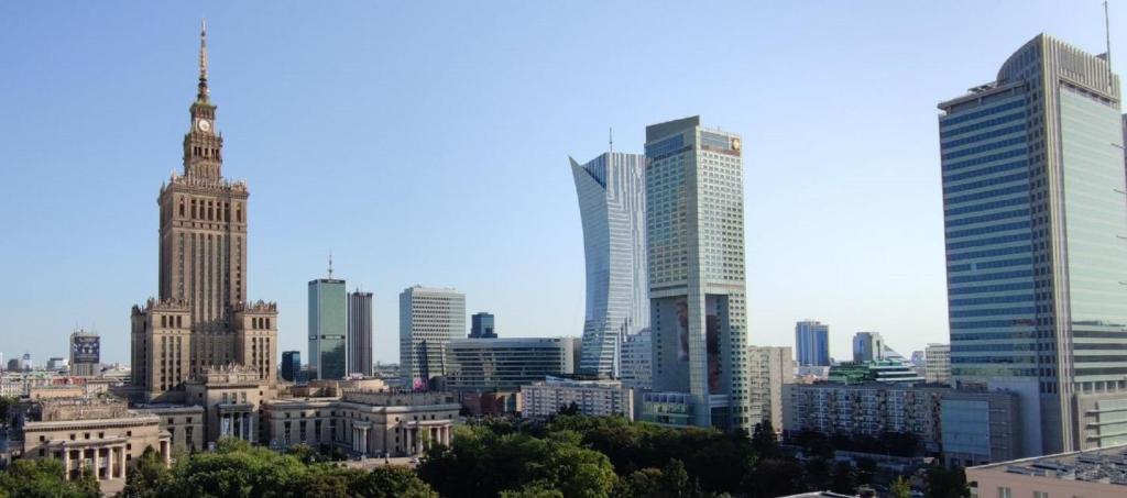 Výhľad na mesto Varšava alebo výhľad na mesto priamo z apartmánu