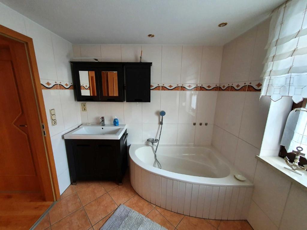 Koupelna v ubytování Ferienhaus Döring