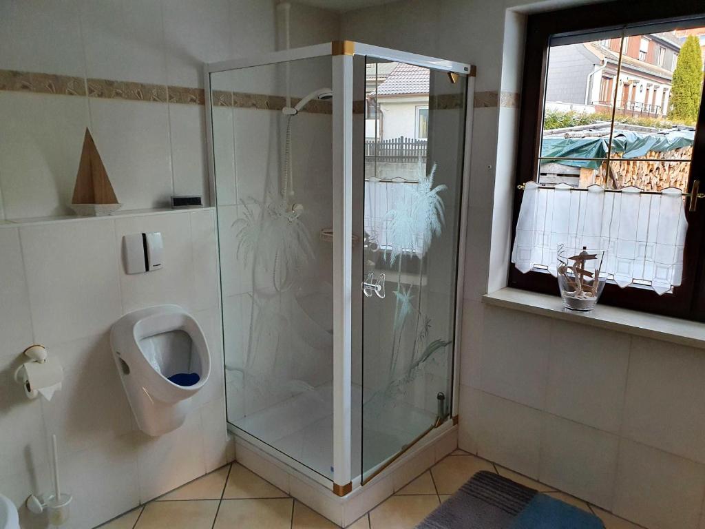 Koupelna v ubytování Ferienhaus Döring