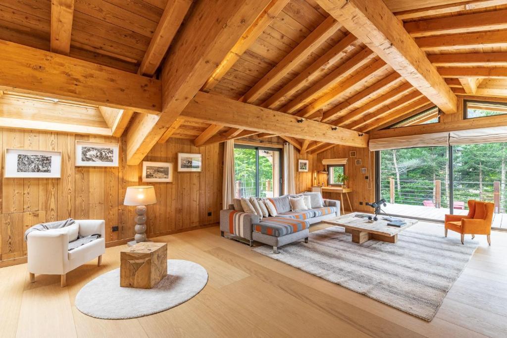 Χώρος καθιστικού στο DIFY Chalet Contemporain - Les Praz de Chamonix