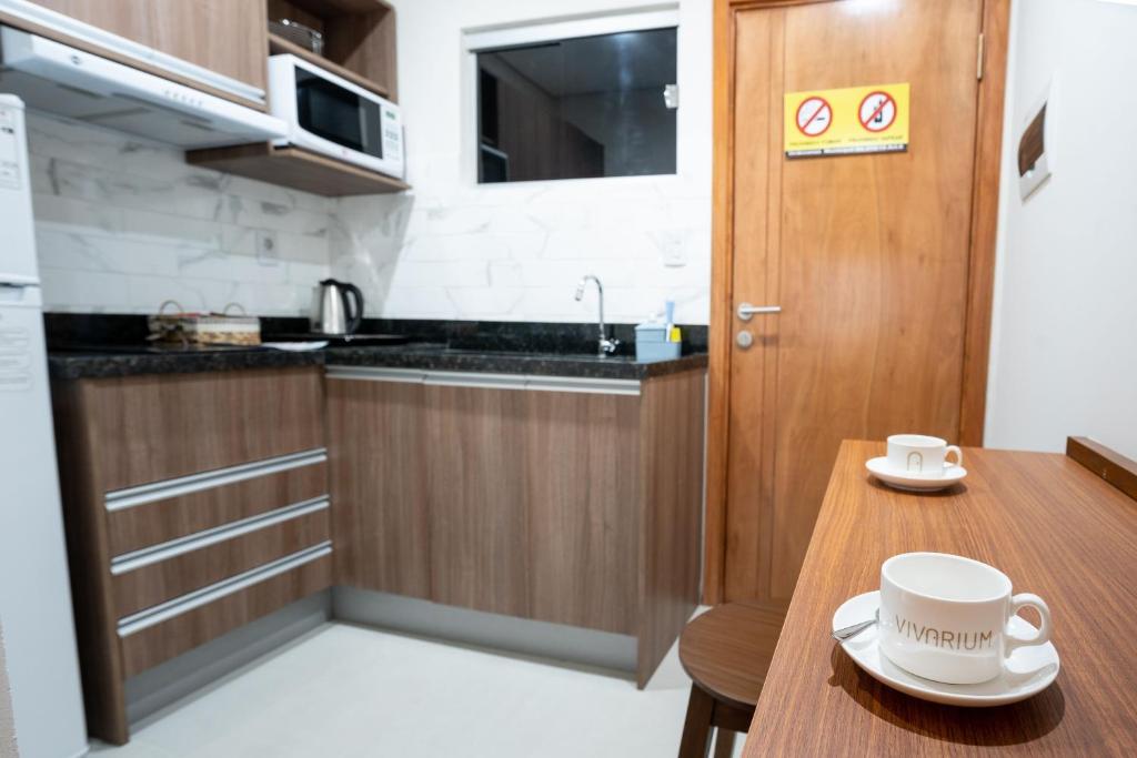 Köök või kööginurk majutusasutuses VIVARIUM APART HOTEL