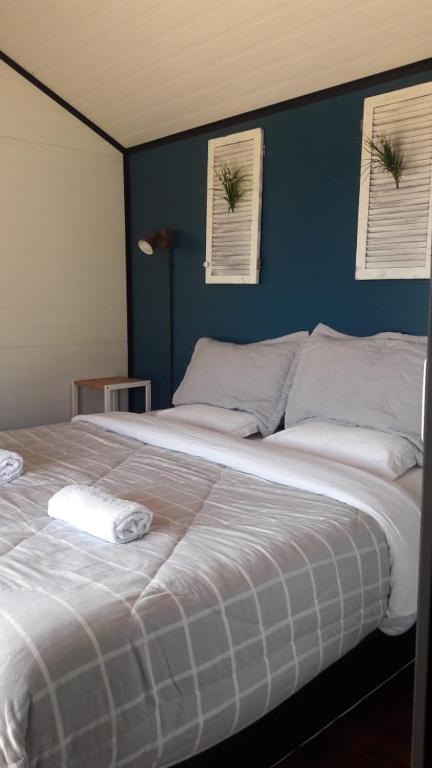 Letto o letti in una camera di Cantal Tiny house