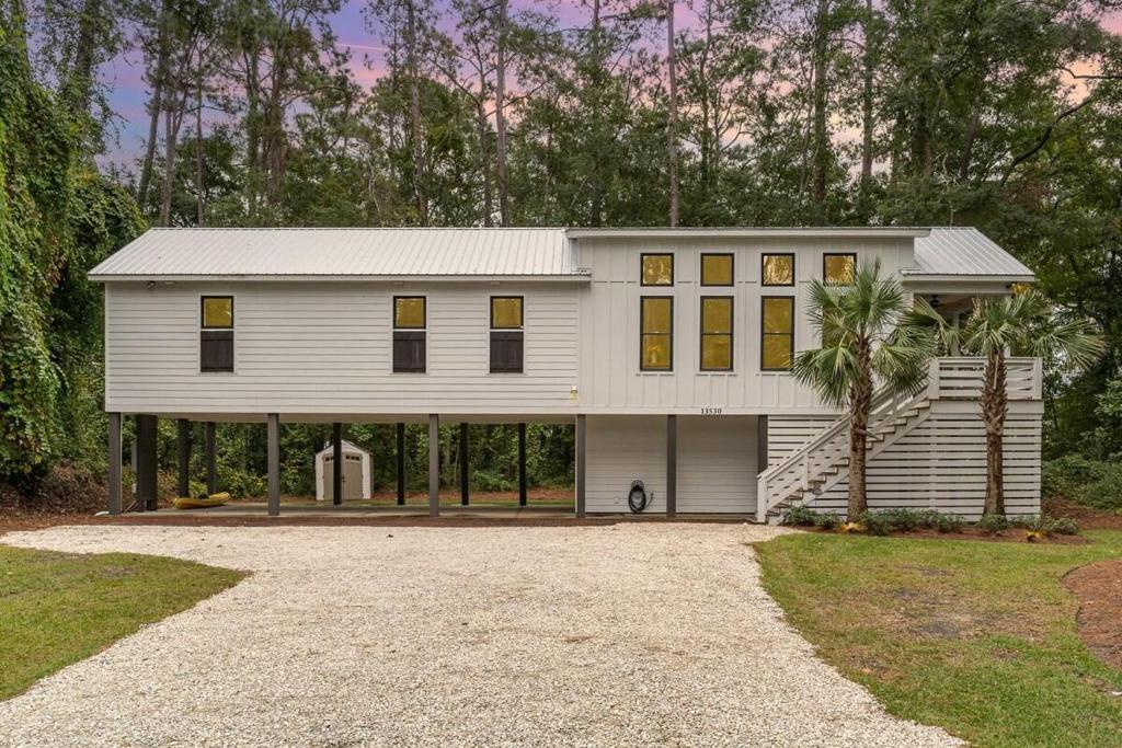 Bygningen som feriehuset ligger i