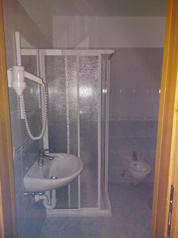 Koupelna v ubytování Locanda Val Canali