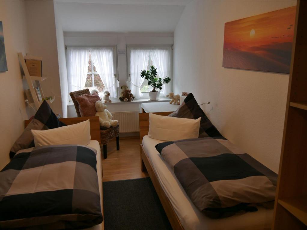 Χώρος καθιστικού στο Ferienwohnung Backbord
