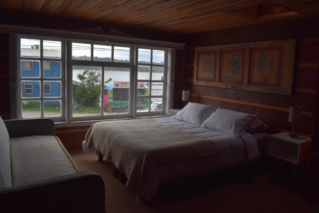 Cama o camas de una habitación en Estación Hostel