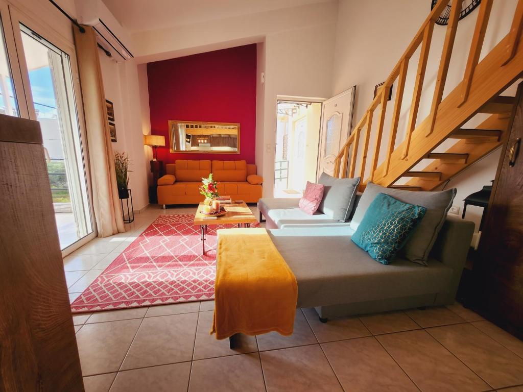 Posezení v ubytování Luxury Loft Apartment Vivian
