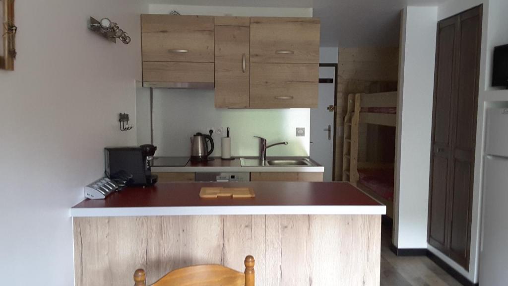 Kuchyň nebo kuchyňský kout v ubytování Studio douillet aux deux Alpes