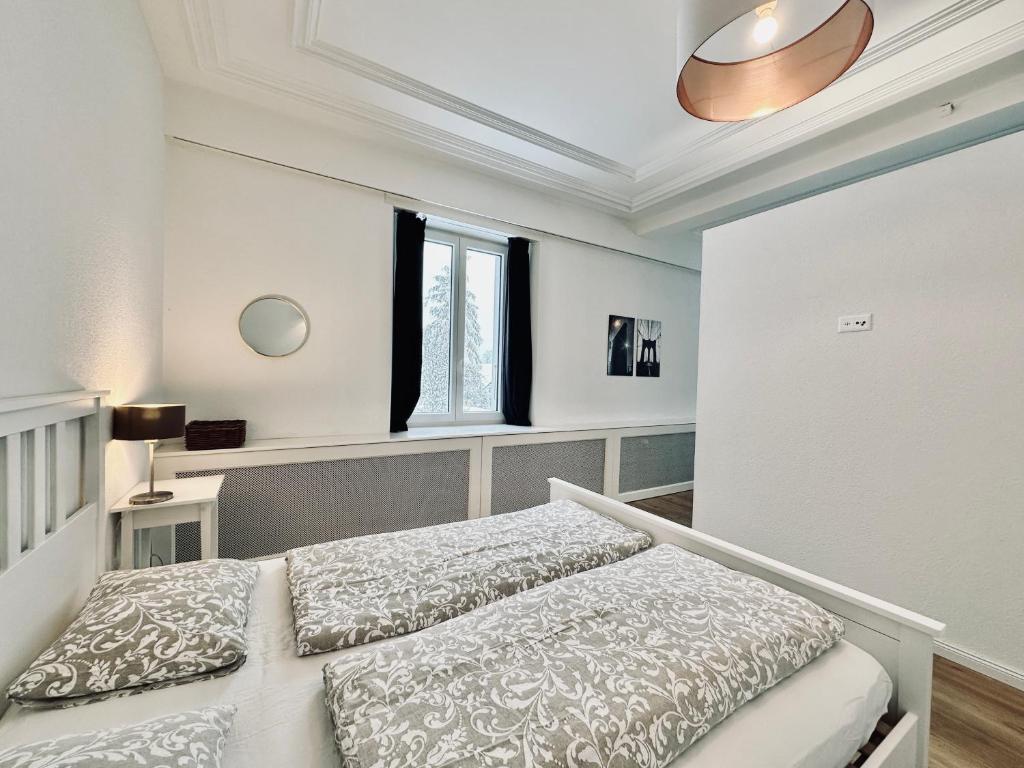 Postel nebo postele na pokoji v ubytování Furnished Living Room in Günsberg Solothurn