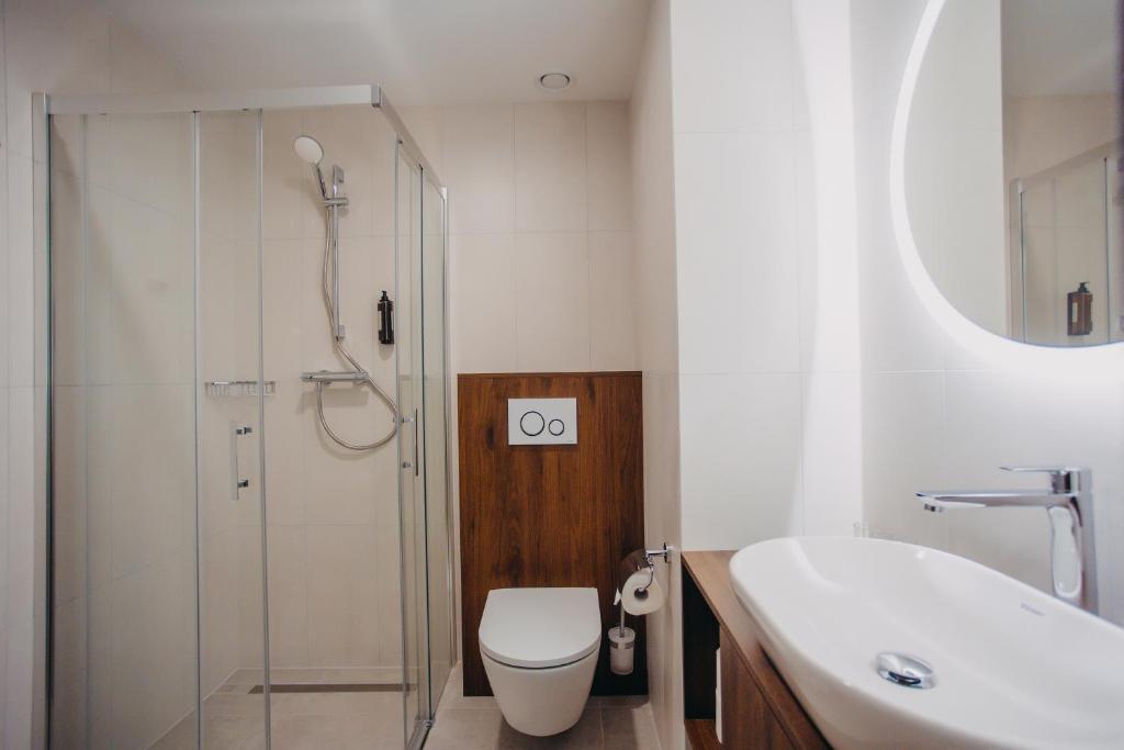 Koupelna v ubytování Elements Apartments