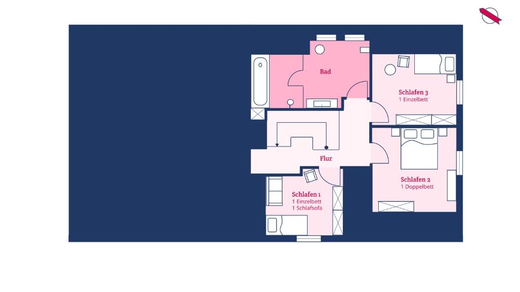 Půdorys ubytování Haus Hilde