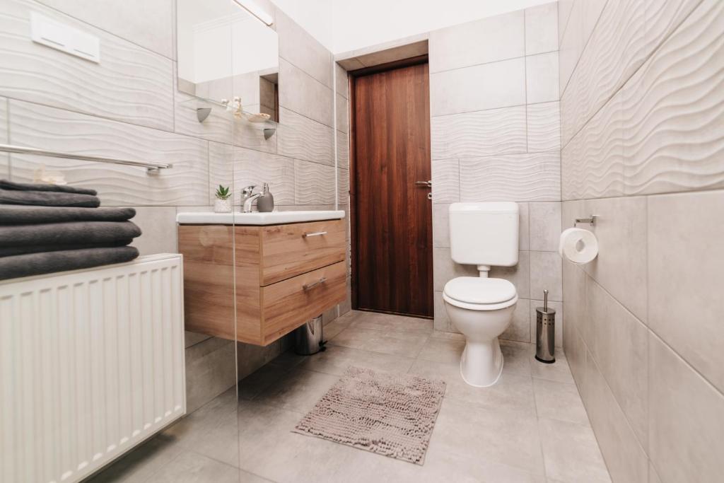 Vannituba majutusasutuses Oliver Apartman