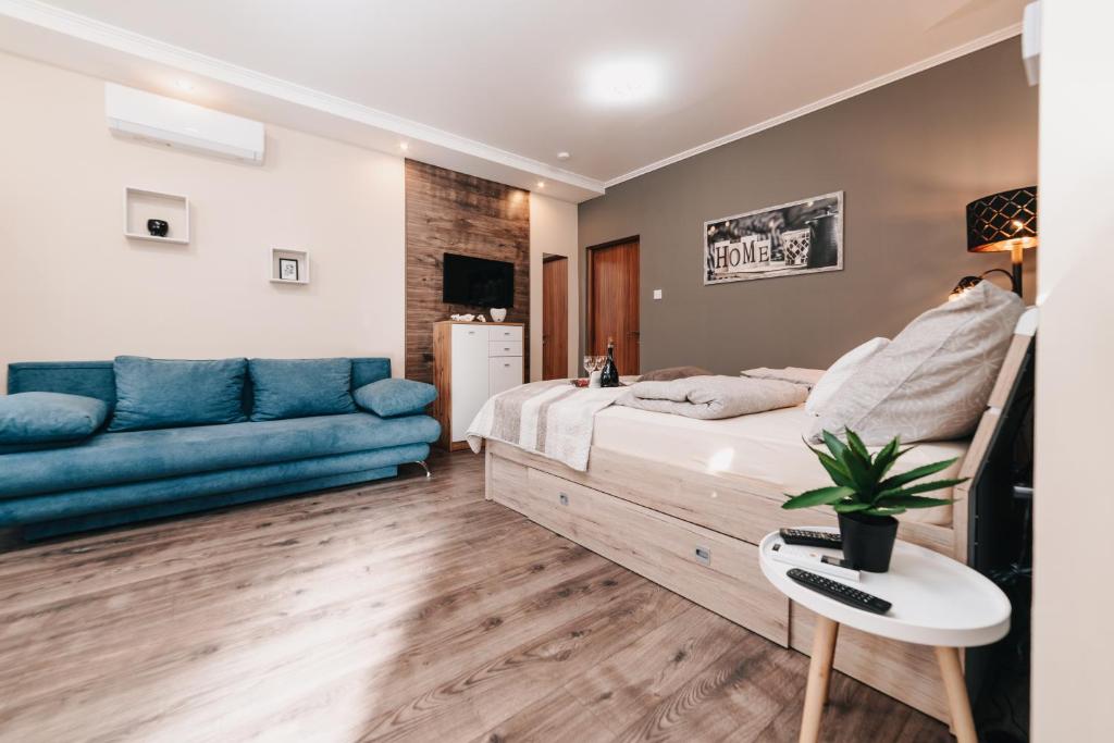 Televiisor ja/või meelelahutuskeskus majutusasutuses Oliver Apartman