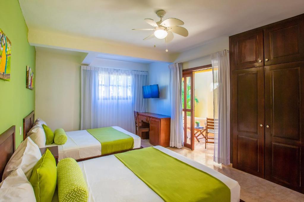Cama o camas de una habitación en Hotel whala!bávaro - All Inclusive