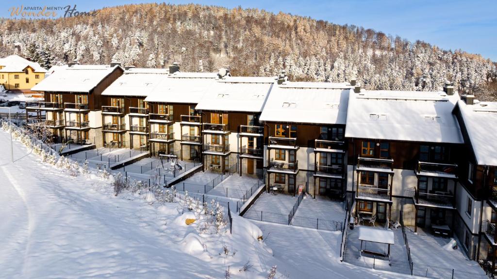 Το Wonder Home - Apartamenty z balkonami i ogródkami, blisko stoku narciarskiego Karpatka i szlaków turystycznych τον χειμώνα