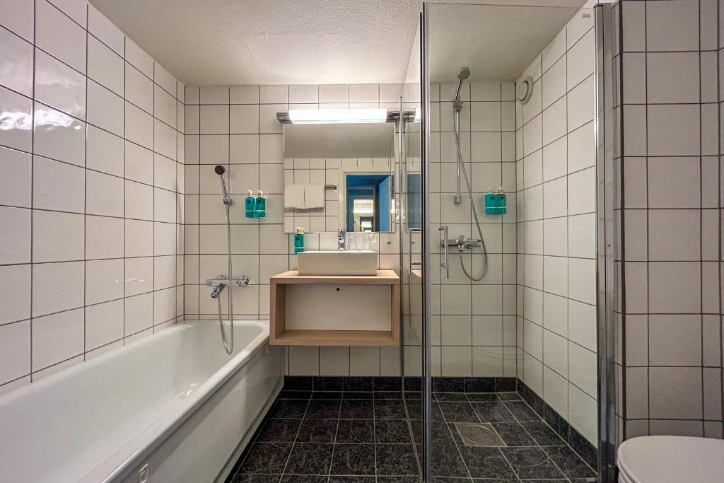 Koupelna v ubytování Lærdal Hotel