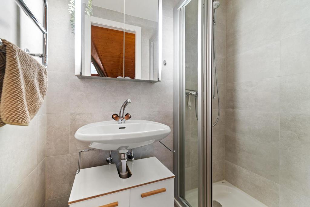 Koupelna v ubytování Cosy appartement lumineux et spacieux à Charmey
