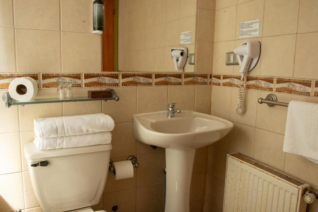Koupelna v ubytování Hotel Di Torlaschi