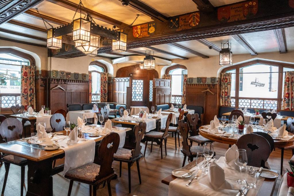 Restaurace v ubytování Romantik Hotel Wilden Mann Luzern