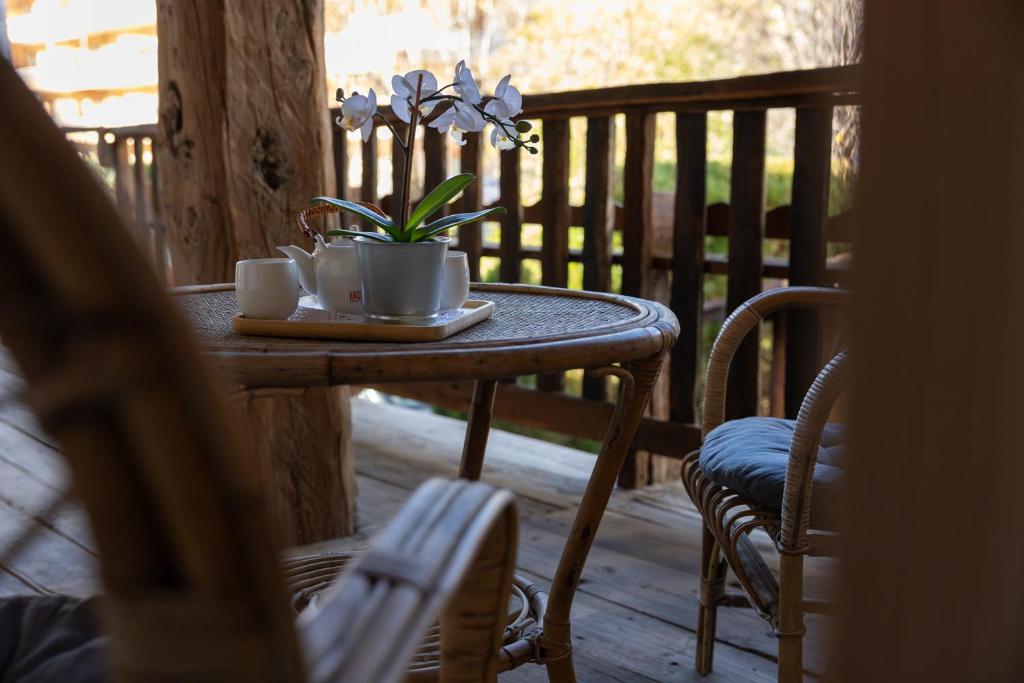 Balkón nebo terasa v ubytování Chalet d'Aoste