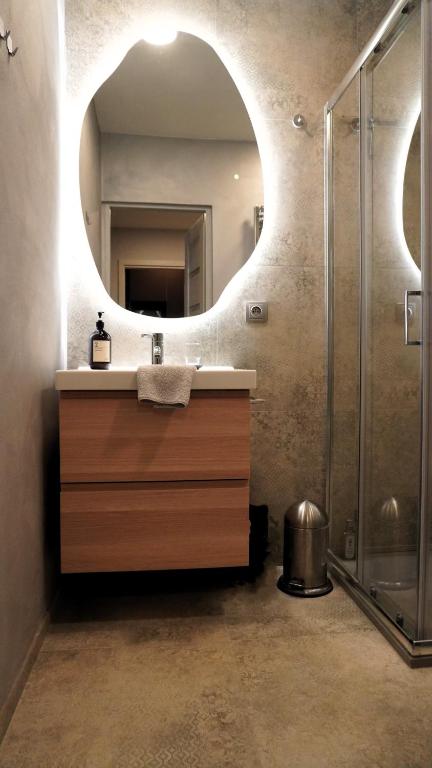 Koupelna v ubytování Apartmán u potoka
