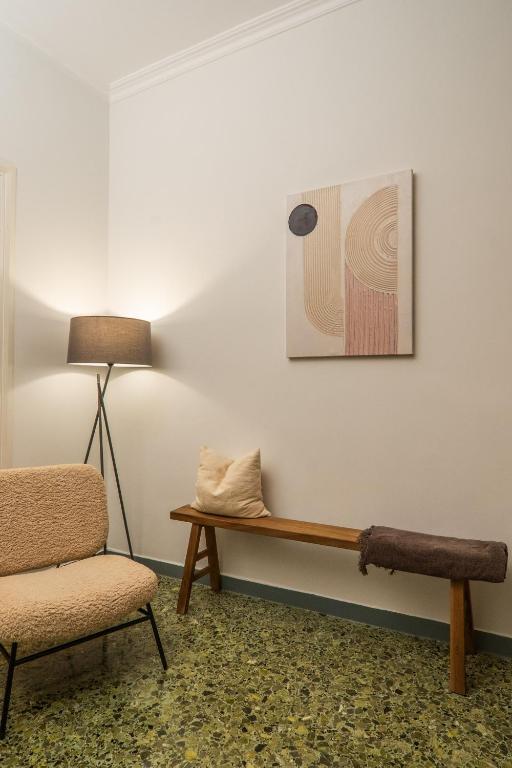 Część wypoczynkowa w obiekcie Madan Apartment - Chania city center