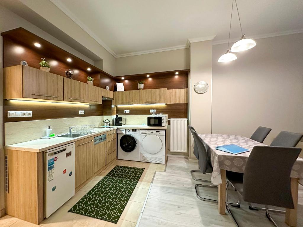 Kuchyň nebo kuchyňský kout v ubytování Asbóth Taylor Apartment