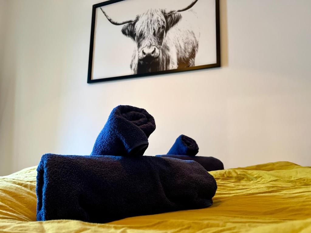 Postel nebo postele na pokoji v ubytování *Modern* 2 Personen, WLAN