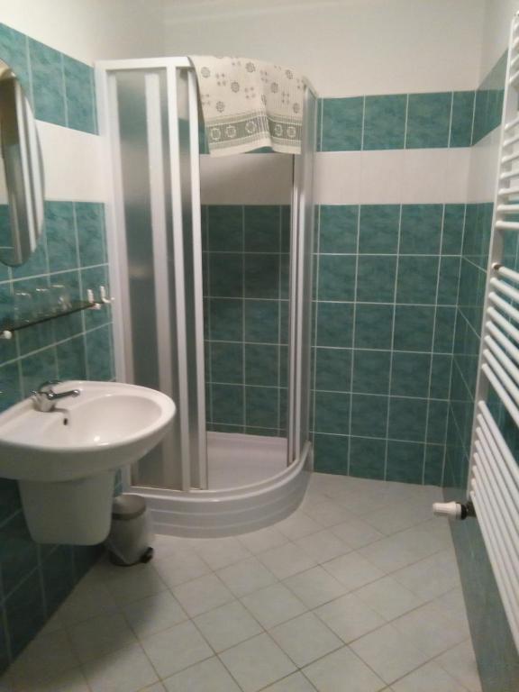 Koupelna v ubytování Hotel Nové Údolí