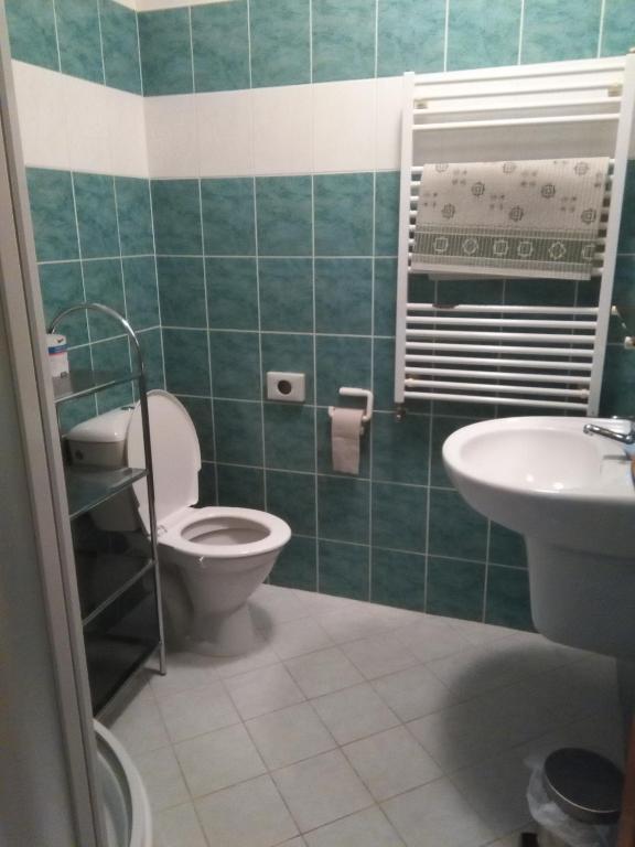 Koupelna v ubytování Hotel Nové Údolí