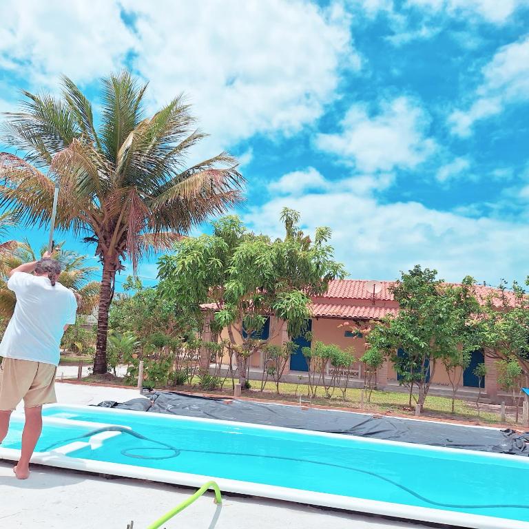 Bazén v ubytování Casa na Praia com Piscina nebo v jeho okolí