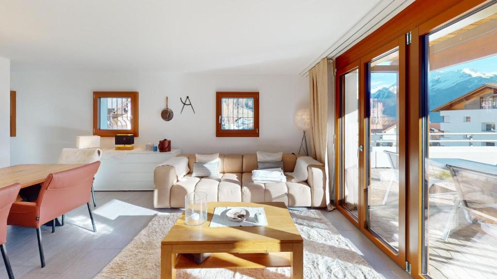 Posezení v ubytování Family holiday home Tgiampi Sot Lantsch Lenzerheide