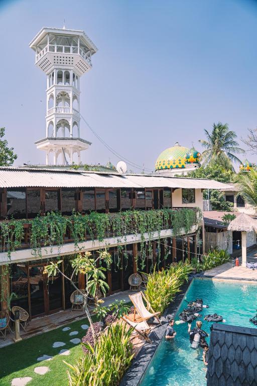 Bazén v ubytování Gili Divers Hotel nebo v jeho okolí
