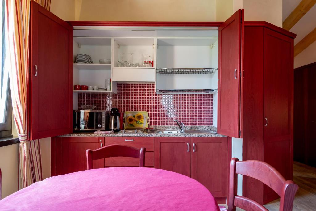 Kuchyň nebo kuchyňský kout v ubytování Hotel Alesi