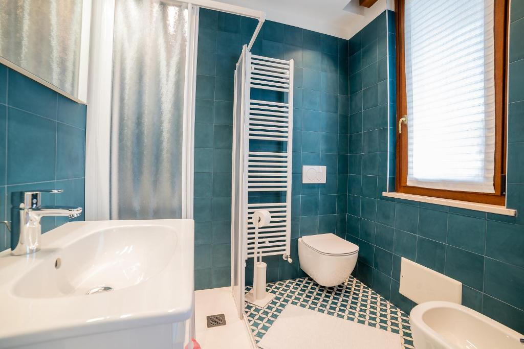 Koupelna v ubytování b&b All'Angelo