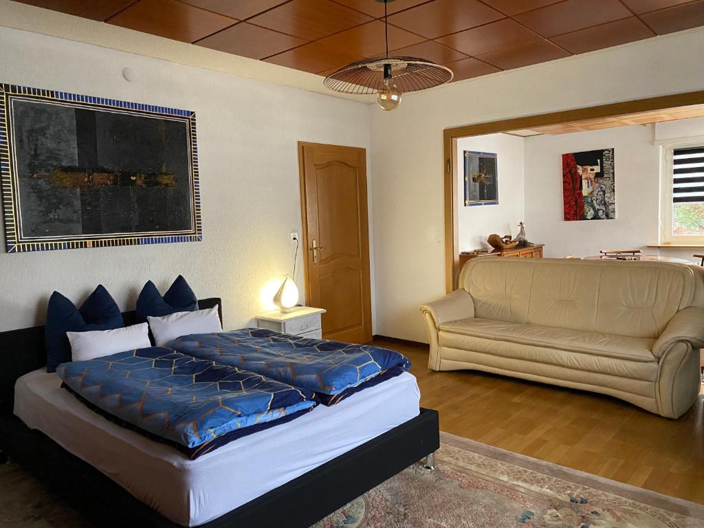 Posteľ alebo postele v izbe v ubytovaní Appartement 3 lys