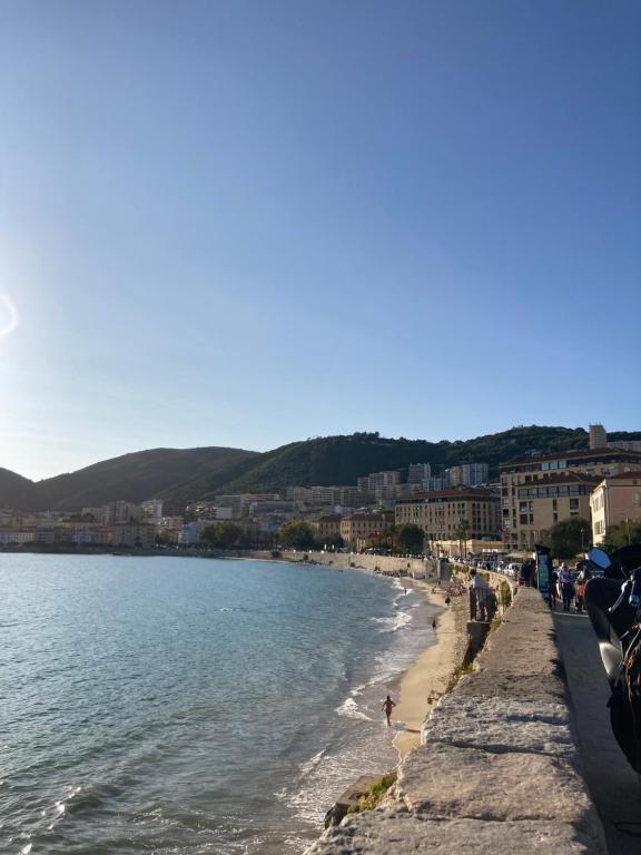 - Vistas a la playa desde la costa en STUDIO SPACIEUX TOUT CONFORT CITE IMPERIALE, en Ajaccio