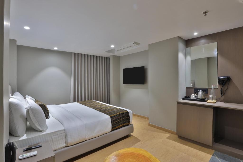 TV a/nebo společenská místnost v ubytování Hotel Shivashish
