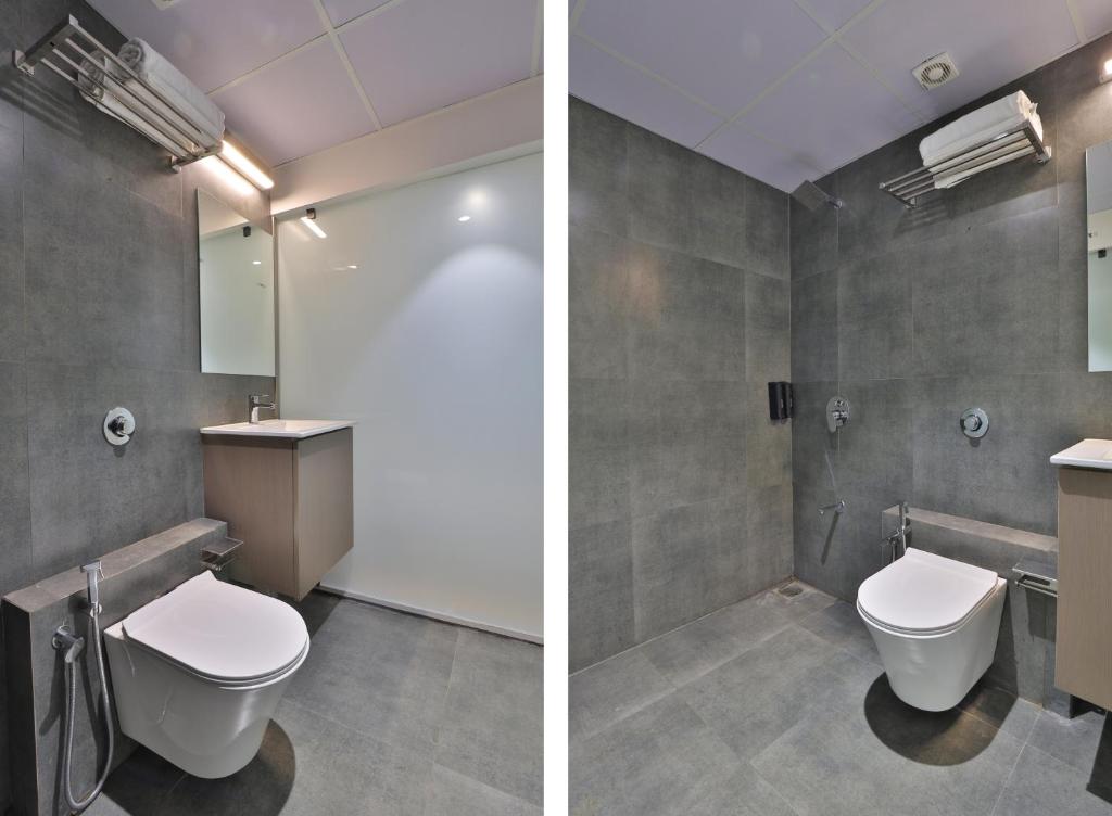 Koupelna v ubytování Hotel Shivashish