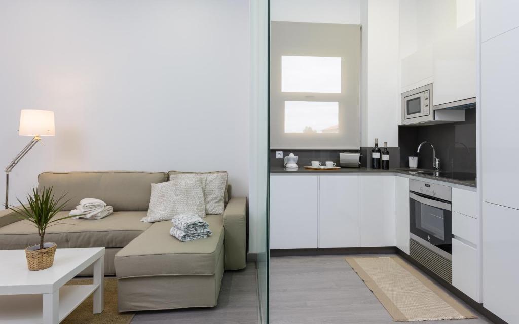 Kuchyňa alebo kuchynka v ubytovaní Apartamentos Lanceata
