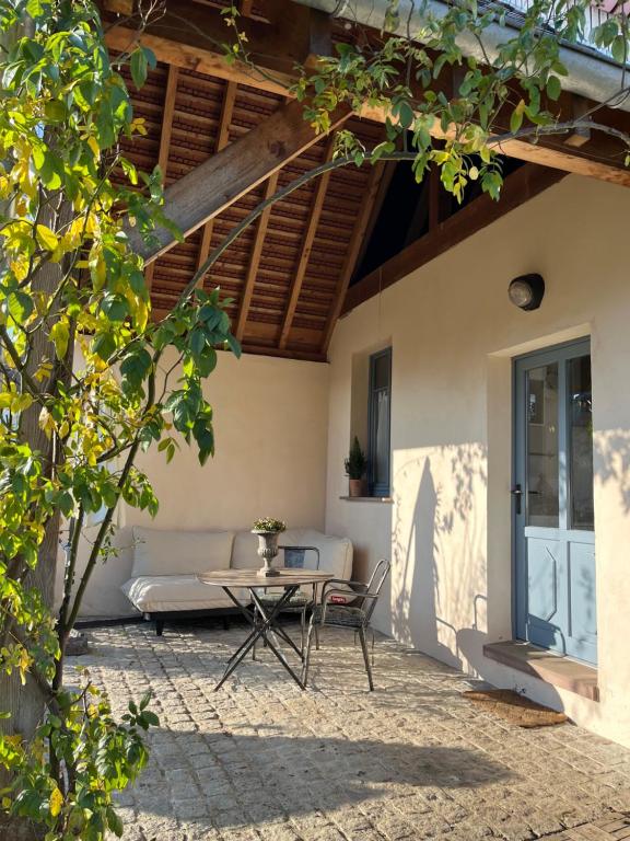Patio nebo venkovní prostory v ubytování Studio de charme avec terrasse privée, jardin partagé