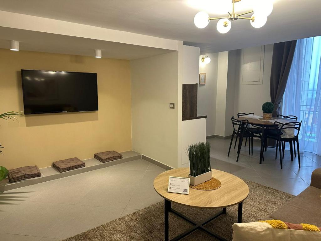 TV a/nebo společenská místnost v ubytování PALAZZOREFICI