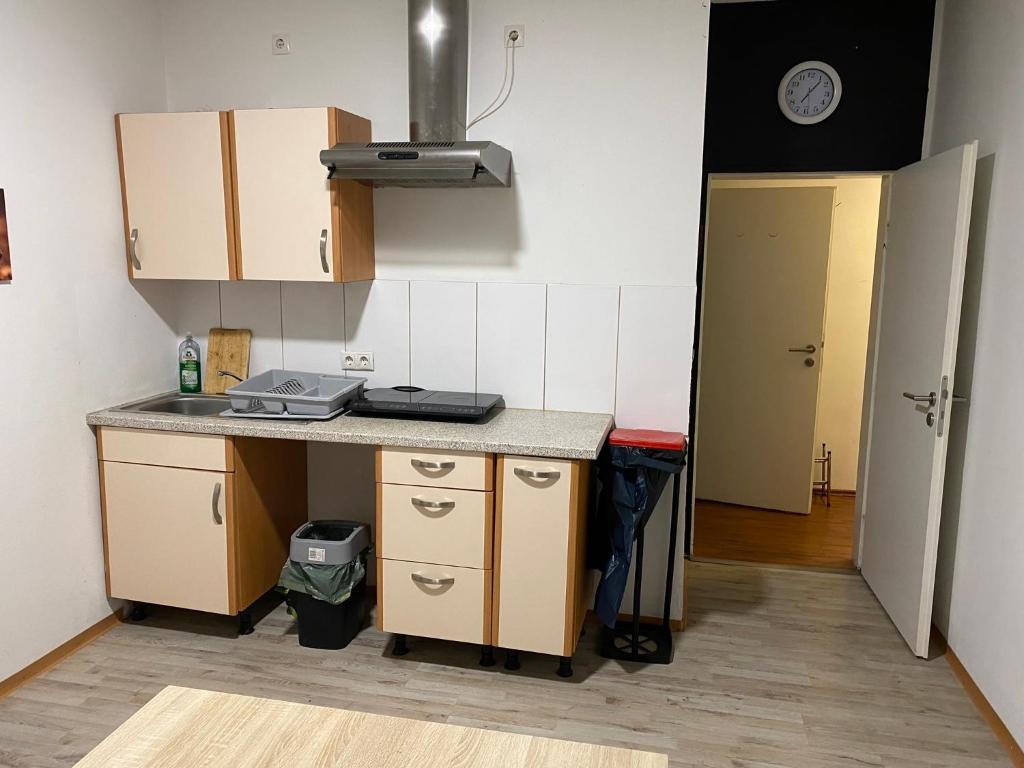 Kuchyň nebo kuchyňský kout v ubytování Apartment bei Michael Bochum