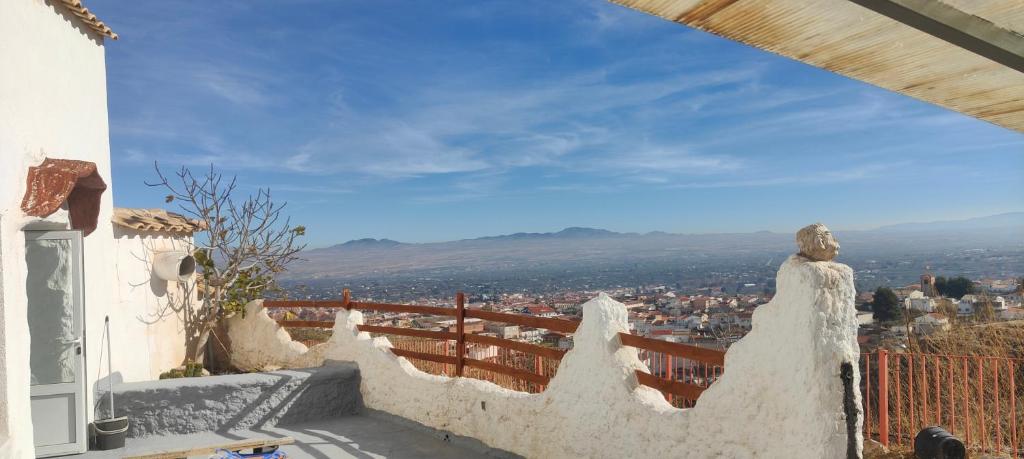 a view from the balcony of a house at Cuevas Althea in Baza