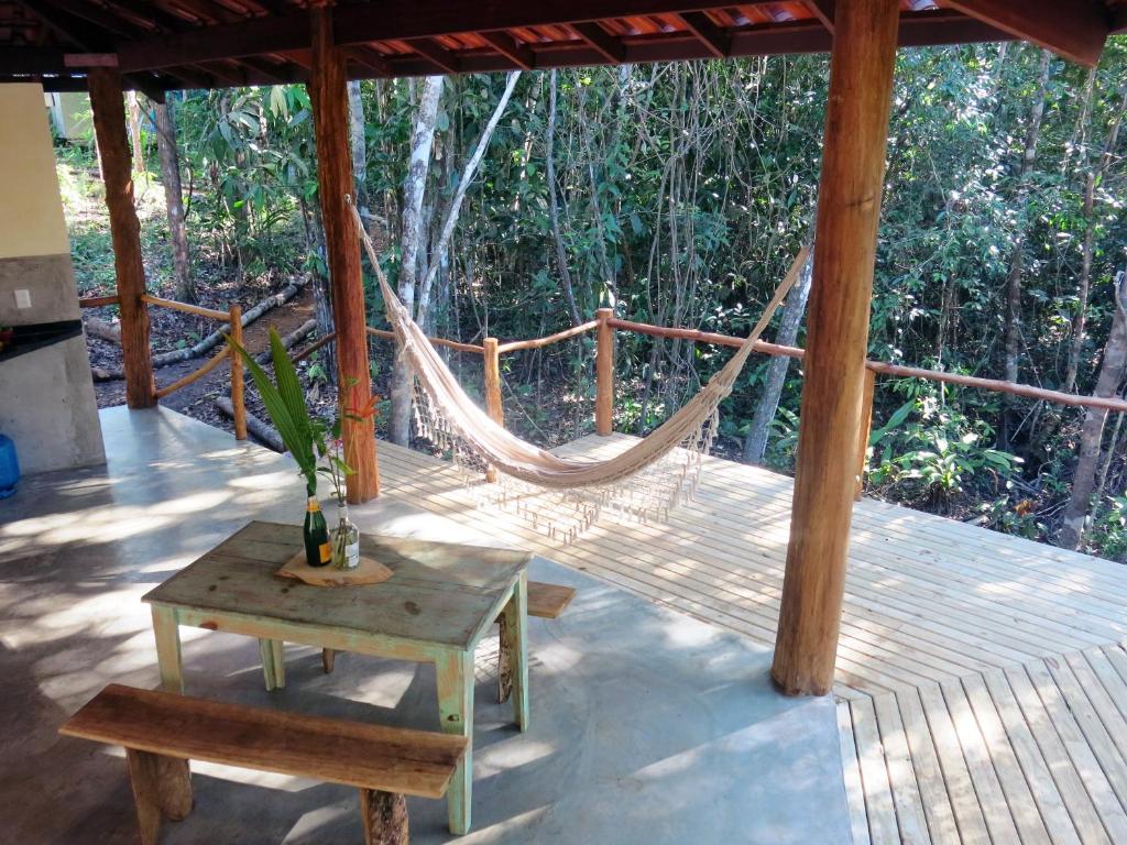 Balkón nebo terasa v ubytování YbYmara Eco Glamping