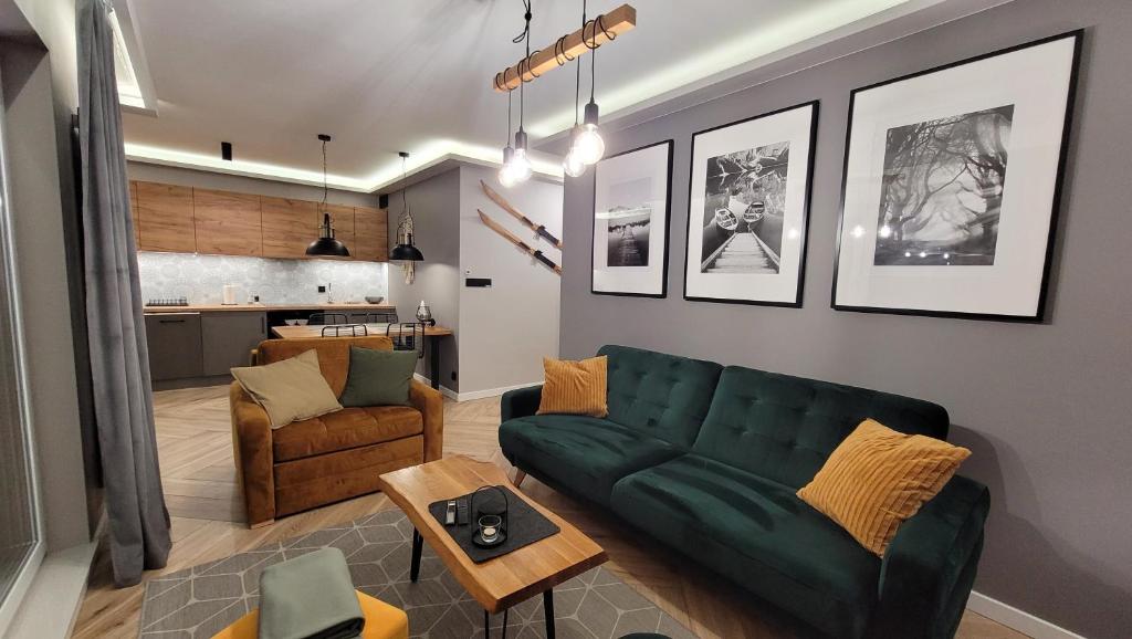 Posezení v ubytování Apartament Wiślańskie Skije