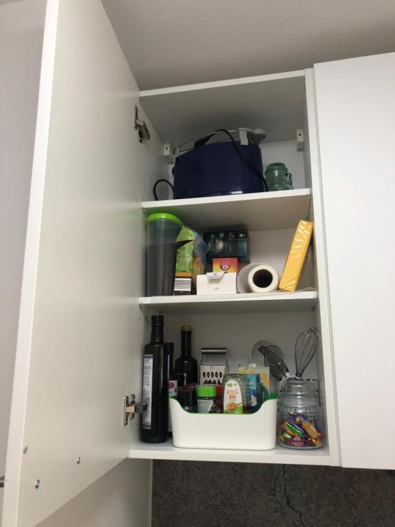 Kuchyň nebo kuchyňský kout v ubytování Appartement Bergblick